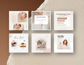Business Coach Instagram Post Templates 6 posts mockup