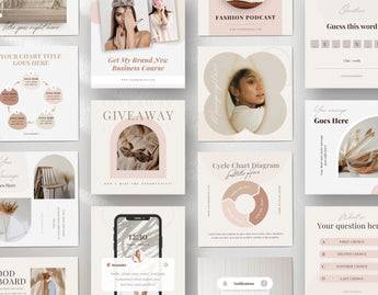 Business Coach Instagram Post Templates various posts mockup