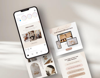 Business Coach Instagram Post Templates phone posts mockup