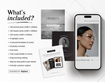 Coach Instagram Templates Bundle Kit Aesthetic What is included Mockup