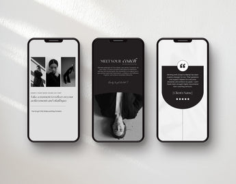 Coach Instagram Templates Bundle Kit Aesthetic phones stories mockup