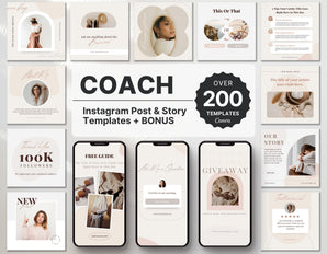 Business Coach Instagram Templates Bundle Kit DigiPax