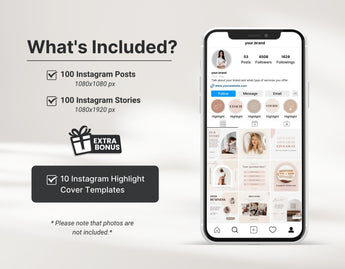 Business Coach Instagram Templates Bundle Kit What is included mockup