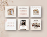 Business Coach Instagram Templates Bundle Kit 6 posts mockup