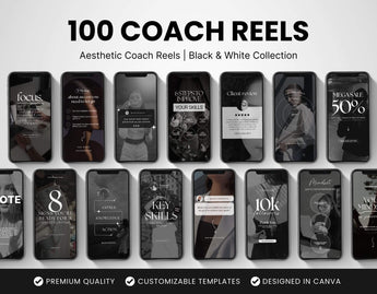 100 Coach Instagram Reels Templates Bundle DigiPax