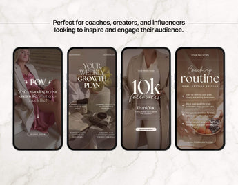 100 Coach Instagram Reels Templates Bundle Neutral DigiPax