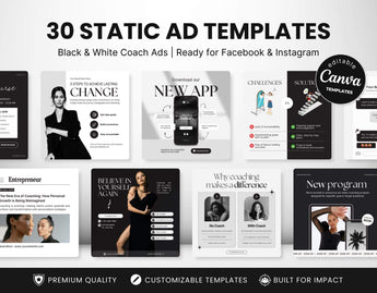 Coach Static Ad Templates Aesthetic DigiPax