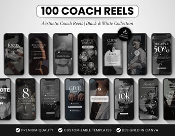 100 Coach Instagram Reels Templates Bundle DigiPax