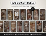 100 Coach Instagram Reels Templates Bundle Neutral DigiPax