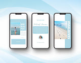 Content Creator Instagram Templates Bundle Kit Blue phones stories mockup