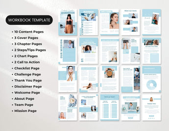 Course Creator Canva Workbook Template Blue Mockup DigiPax