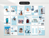 Course Creator Pinterest Pin Templates Blue Mockup DigiPax