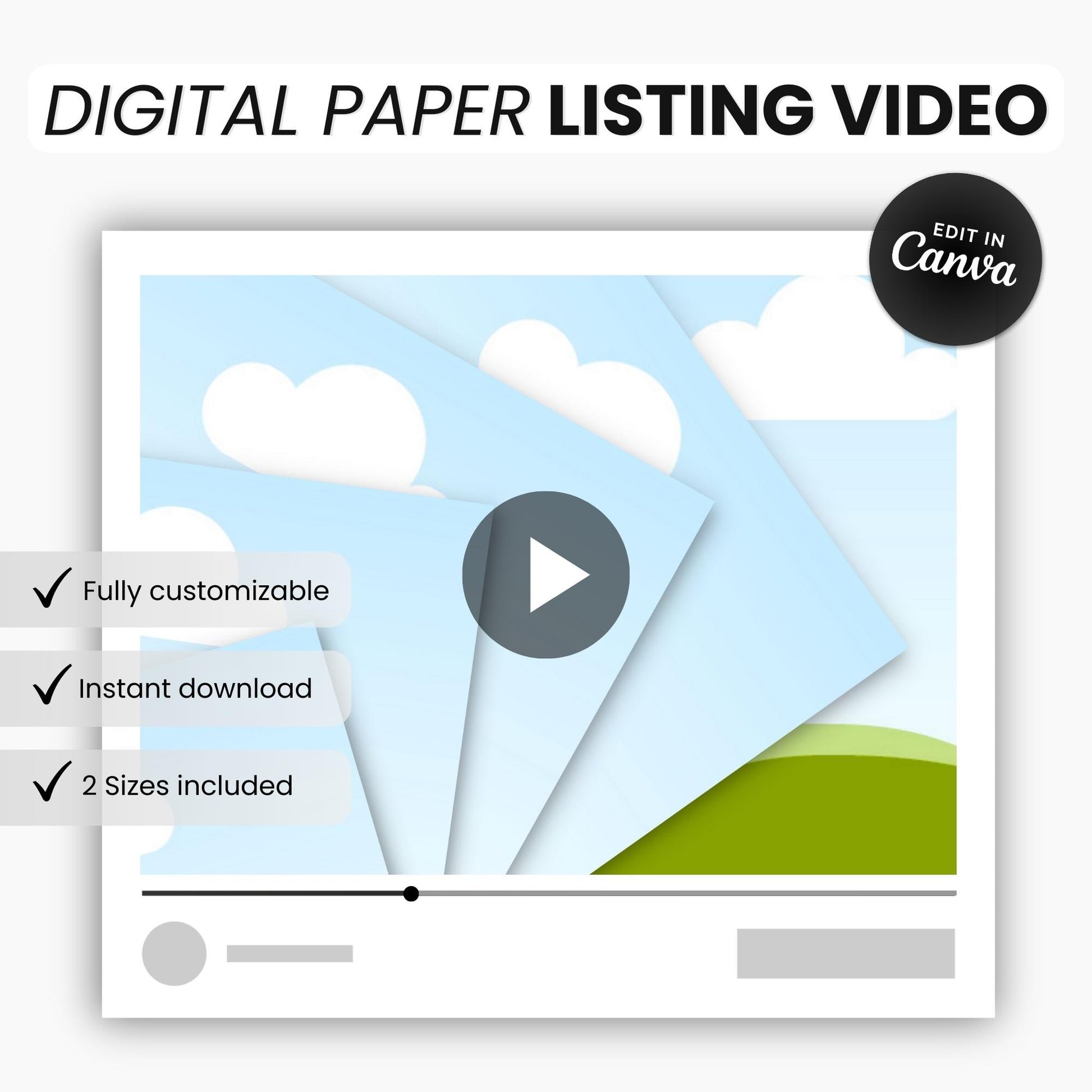 Etsy Digital Paper Listing Video Template DigiPax