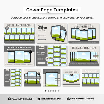 Digital Planner Tablet Canva Mockup Templates Bundle DigiPax