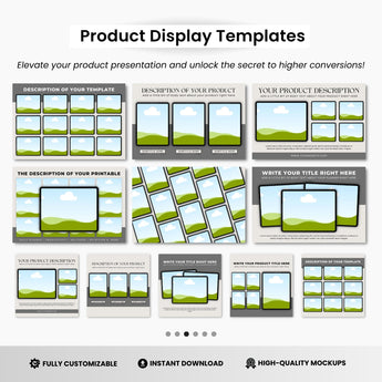 Digital Planner Tablet Canva Mockup Templates Bundle DigiPax