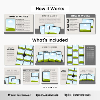 Digital Planner Tablet Canva Mockup Templates Bundle DigiPax