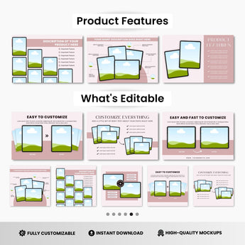 Digital Planner Tablet Canva Mockup Templates Bundle DigiPax