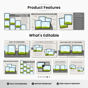 Digital Planner Tablet Canva Mockup Templates Bundle DigiPax