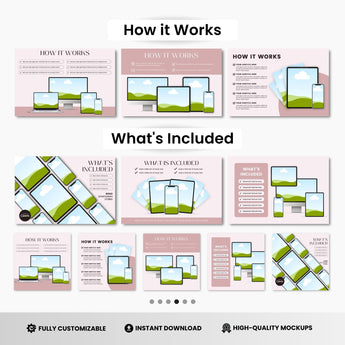 Digital Products Mockup Templates White Devices DigiPax