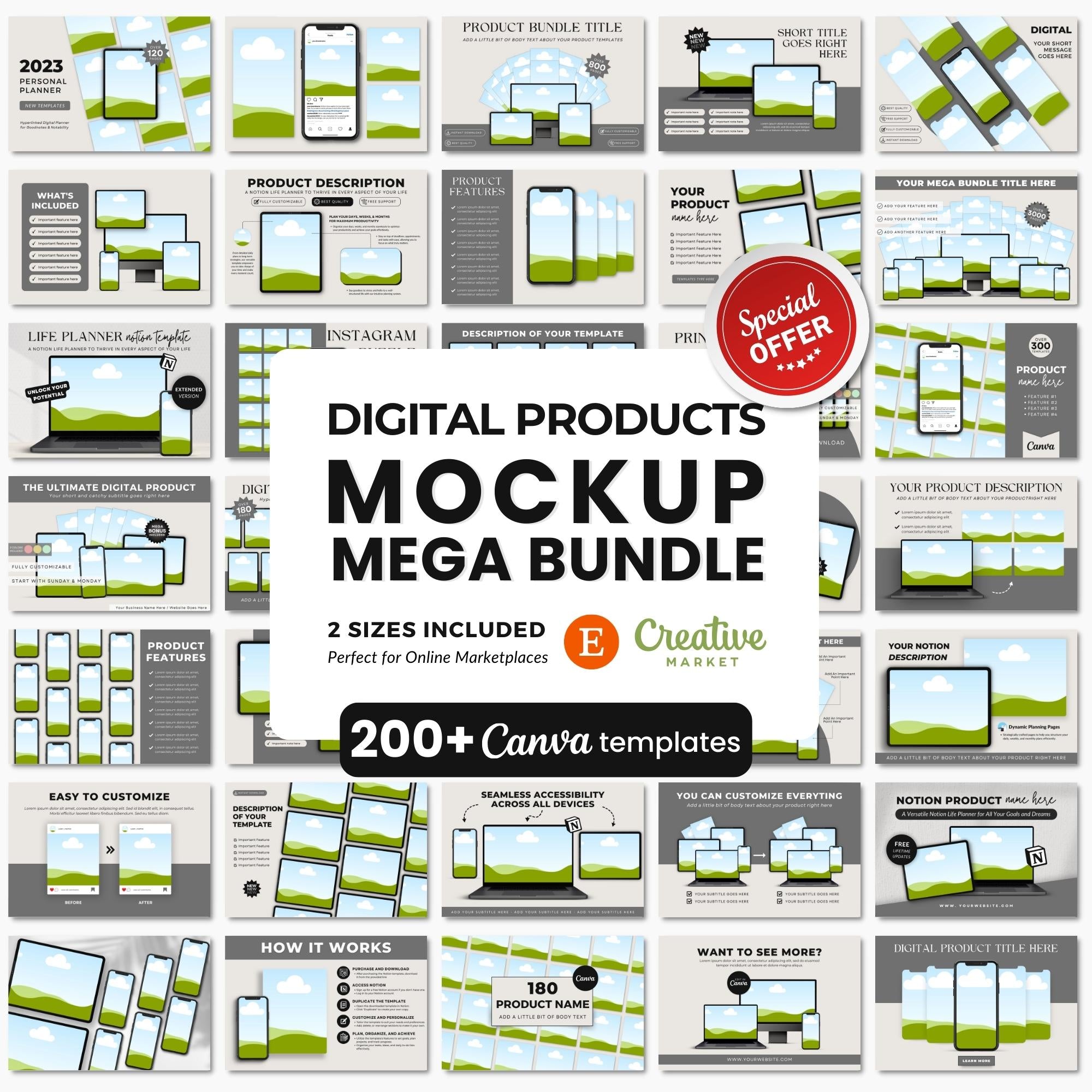 Digital Products Mockup Templates Mega Bundle DigiPax