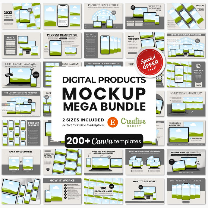 Digital Products Mockup Templates Mega Bundle DigiPax