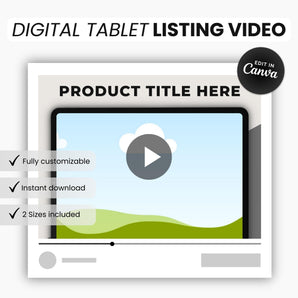 Etsy Digital Tablet Listing Video Template Black DigiPax