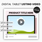 Etsy Digital Tablet Listing Video Template White DigiPax