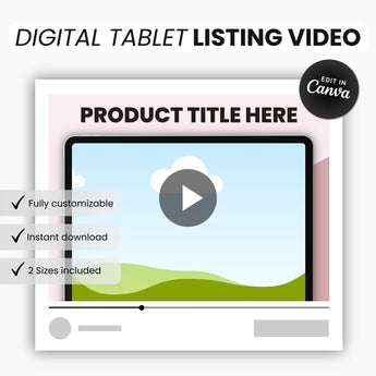 Etsy Digital Tablet Listing Video Template White DigiPax