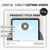 Etsy Digital Tablet Listing Video Template Black DigiPax