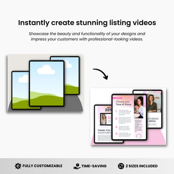 Etsy Digital Tablet Listing Video Template Black DigiPax