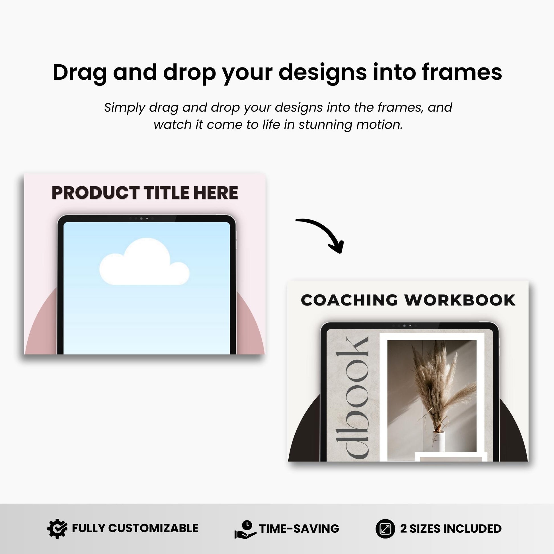 Etsy Digital Tablet Listing Video Template White DigiPax