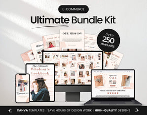 Ultimate E-Commerce Social Media Templates Bundle Watercolor Cover Mockup DigiPax