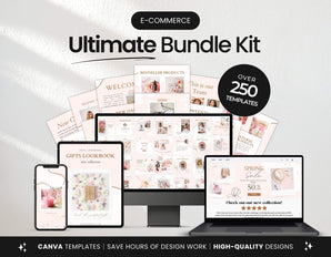 Ultimate E-Commerce Social Media Templates Bundle Pink Cover Mockup DigiPax