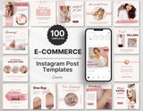 E-Commerce Instagram Post Templates Rose Gold DigiPax