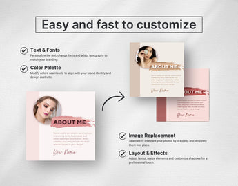 Ultimate E-Commerce Social Media Templates Bundle Rose Gold Easy and fast to Customize Mockup DigiPax