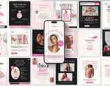 E-Commerce Instagram Templates Bundle Pink DigiPax