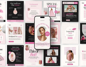 E-Commerce Instagram Templates Bundle Pink DigiPax