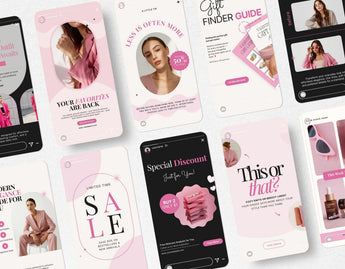 E-Commerce Instagram Templates Bundle Pink DigiPax
