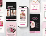 E-Commerce Instagram Templates Bundle Pink DigiPax