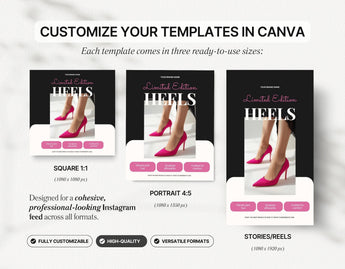 E-Commerce Instagram Templates Bundle Pink DigiPax