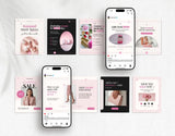 E-Commerce Instagram Templates Bundle Pink DigiPax