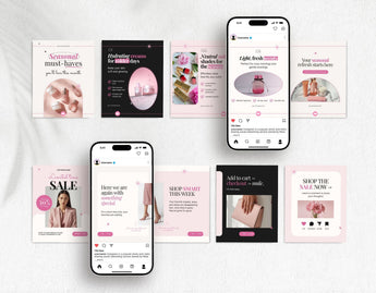 E-Commerce Instagram Templates Bundle Pink DigiPax