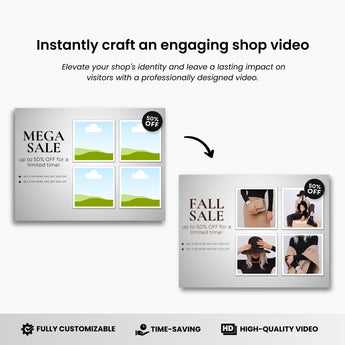 Etsy Shop About Us Video Template Aesthetic DigiPax