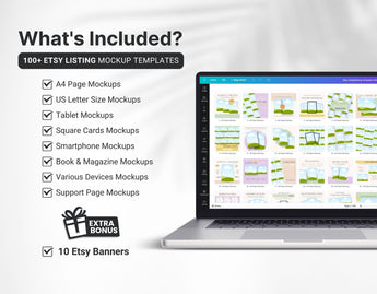 Digital Listing Mockup Templates Canva Colorful DigiPax