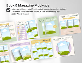 Digital Listing Mockup Templates Canva Colorful DigiPax