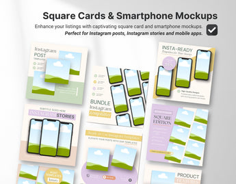 Digital Listing Mockup Templates Canva Colorful DigiPax