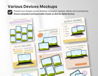Digital Listing Mockup Templates Canva Colorful DigiPax