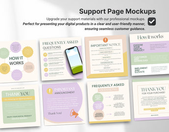 Digital Listing Mockup Templates Canva Colorful DigiPax