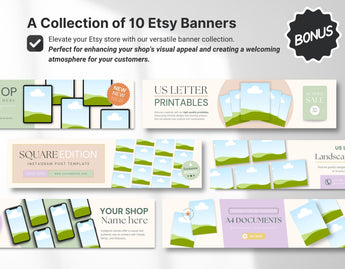 Digital Listing Mockup Templates Canva Colorful DigiPax