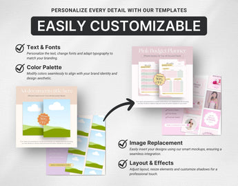 Digital Listing Mockup Templates Canva Colorful DigiPax